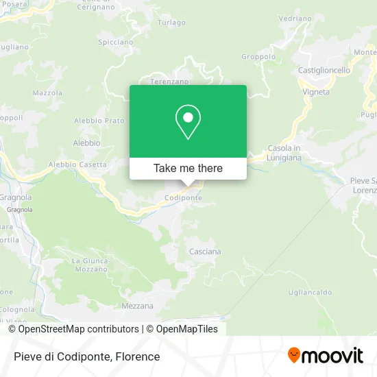 Codiponte Parish Church map