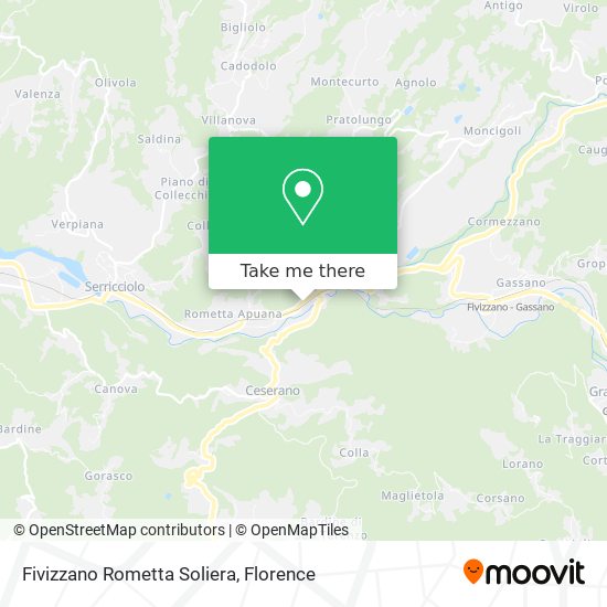 Fivizzano Rometta Soliera map