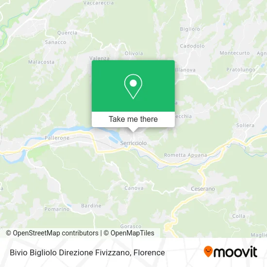 Bivio Bigliolo Direzione Fivizzano map
