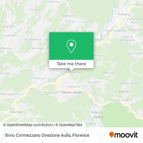 Bivio Cormezzano Direzione Aulla map