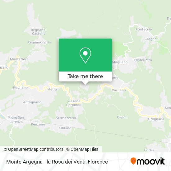 Monte Argegna - la Rosa dei Venti map