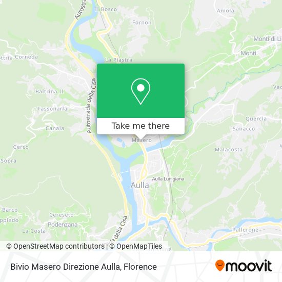 Bivio Masero Direzione Aulla map