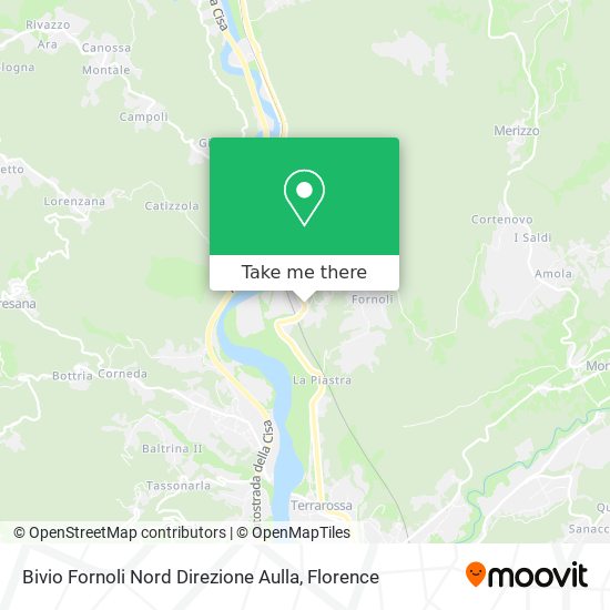 Bivio Fornoli Nord Direzione Aulla map