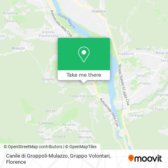 Canile di Groppoli-Mulazzo, Gruppo Volontari map