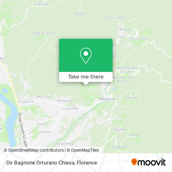 Dir Bagnone Orturano Chiesa map