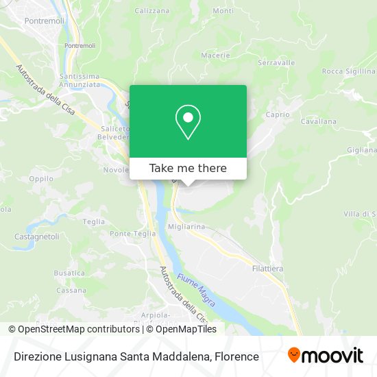 Direzione Lusignana Santa Maddalena map