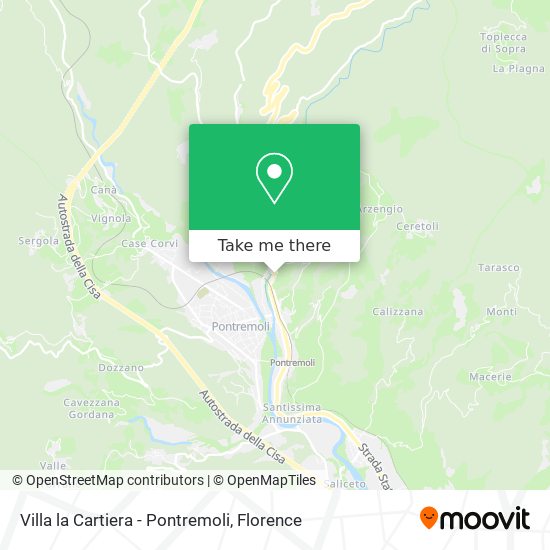 Villa la Cartiera - Pontremoli map