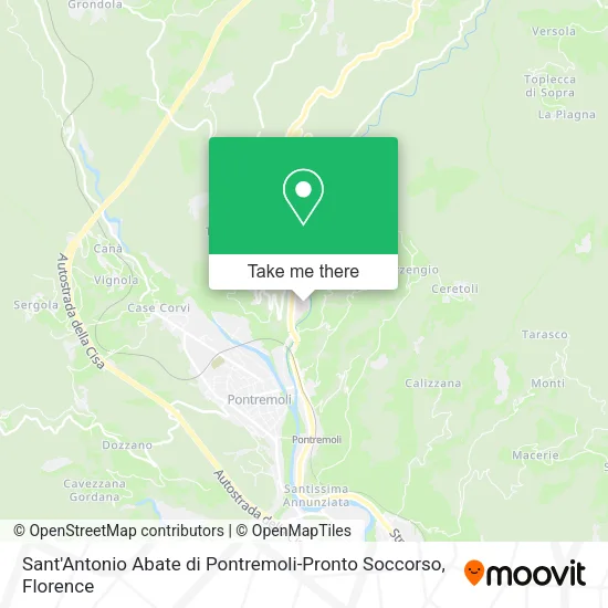 Sant'Antonio Abate di Pontremoli-Pronto Soccorso map