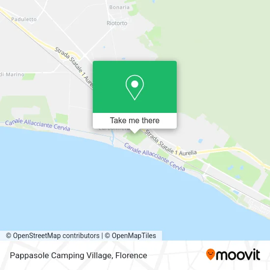 Pappasole Camping Village map