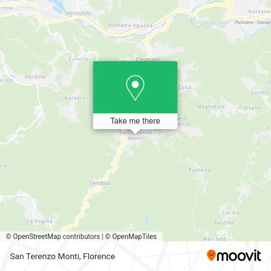 San Terenzo Monti map