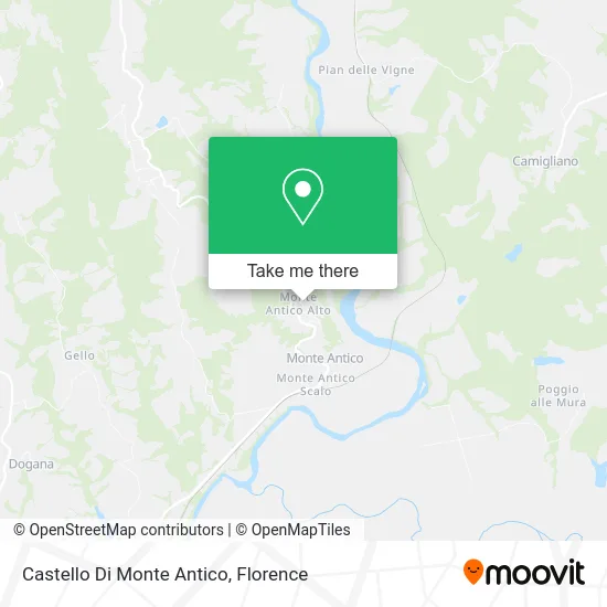 Monte Antico Castle map