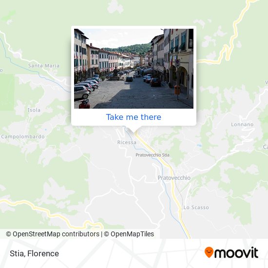 How to get to Stia in Arezzo by Bus or Train