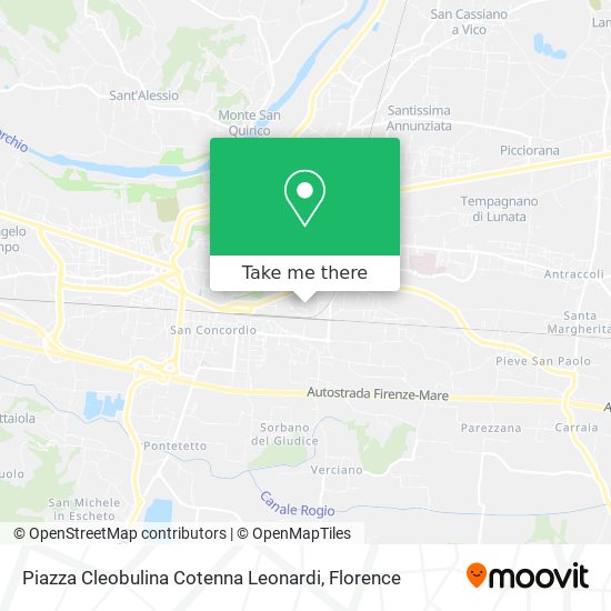 Piazza Cleobulina Cotenna Leonardi map