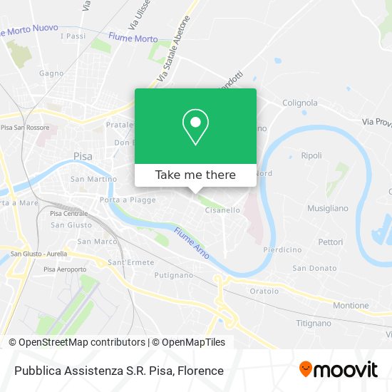Pubblica Assistenza S.R. Pisa map