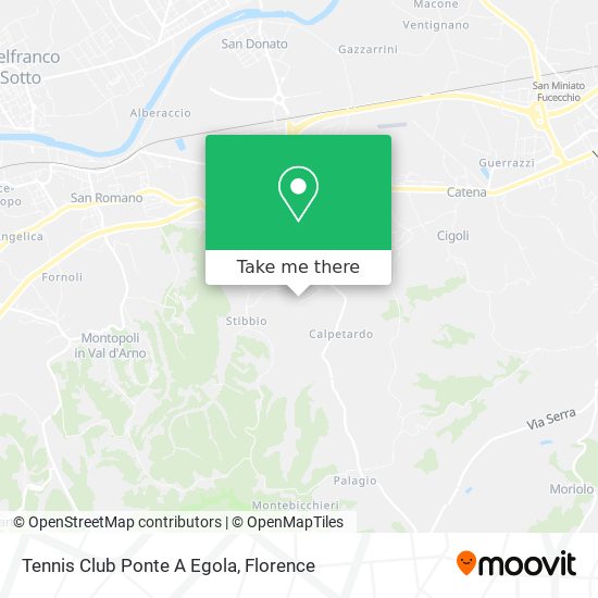 Tennis Club Ponte A Egola map