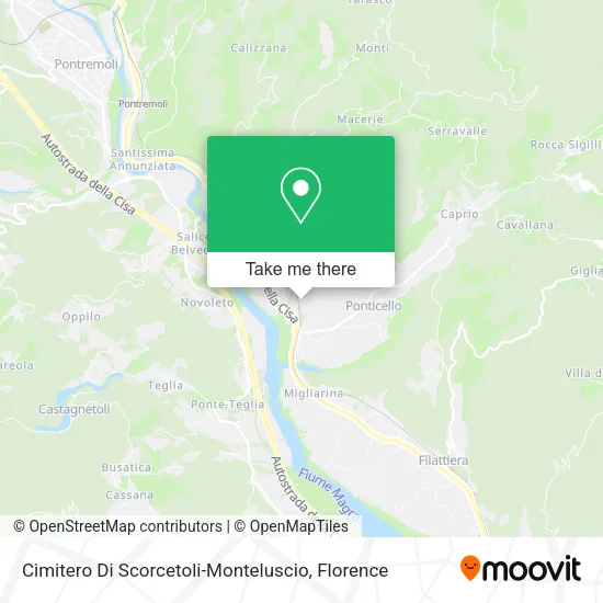 Cimitero Di Scorcetoli-Monteluscio map