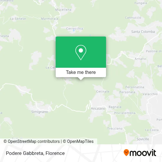 Podere Gabbreta map