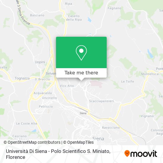 Università Di Siena - Polo Scientifico S. Miniato map