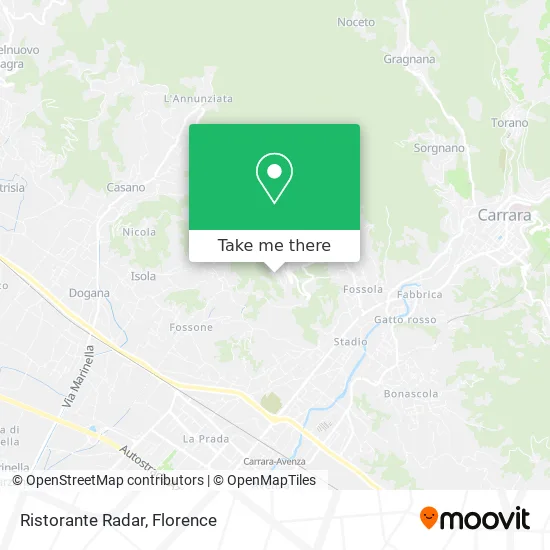 Radar Restaurant map