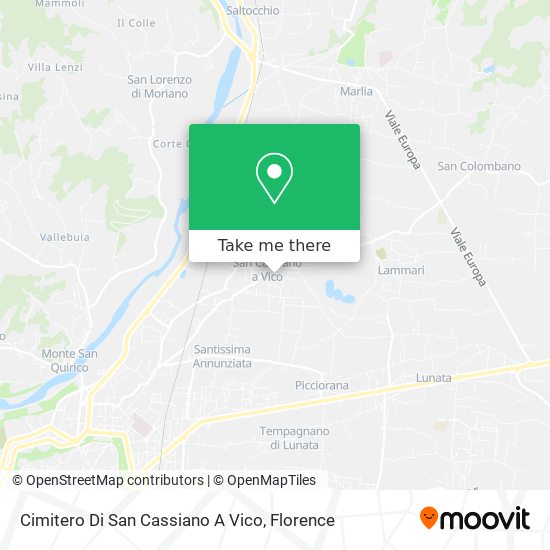 Cimitero Di San Cassiano A Vico map