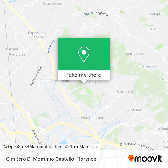 Cimitero Di Mommio Castello map