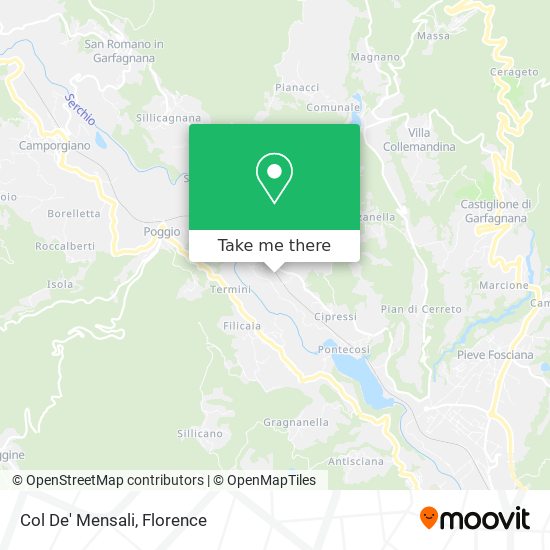 Col De' Mensali map