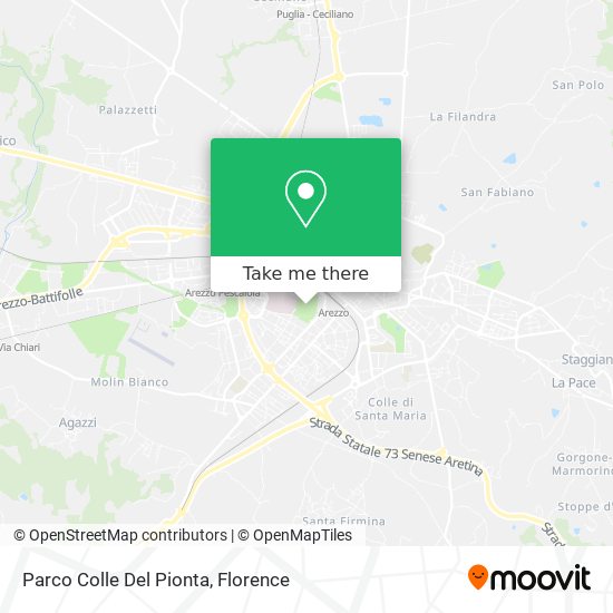 Parco Colle Del Pionta map