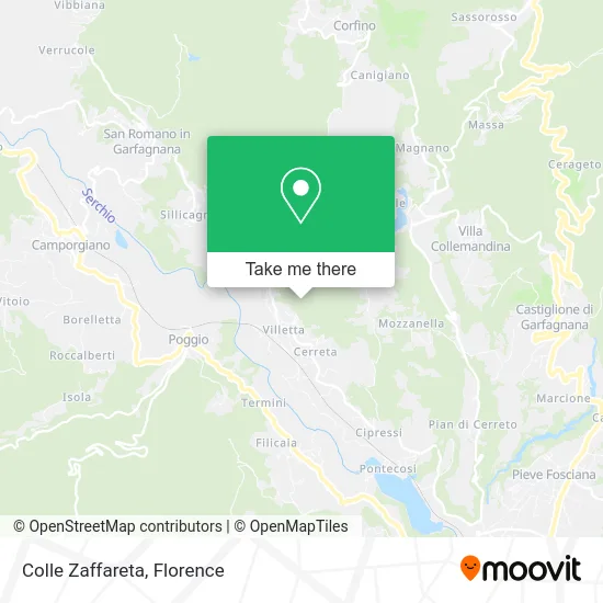 Colle Zaffareta map