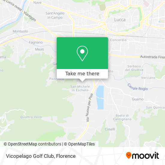 Vicopelago Golf Club map