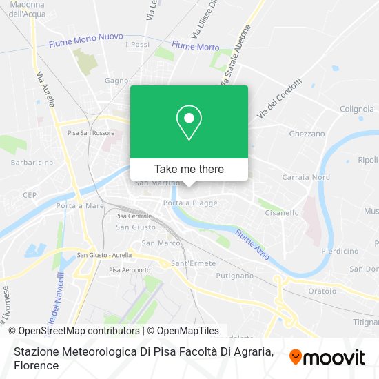 Stazione Meteorologica Di Pisa Facoltà Di Agraria map