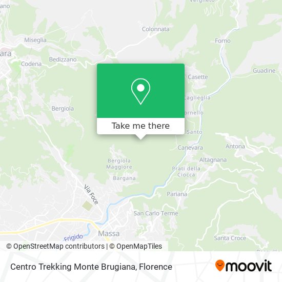 Centro Trekking Monte Brugiana map
