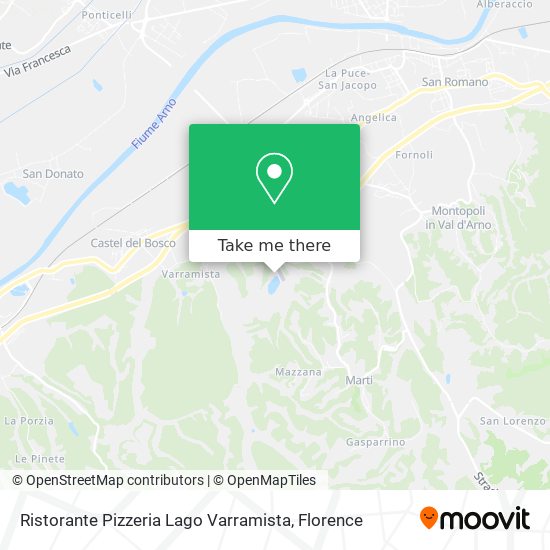 Ristorante Pizzeria Lago Varramista map