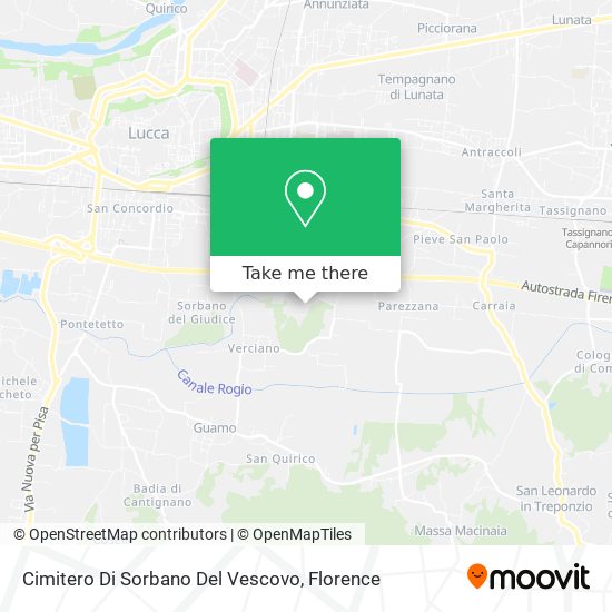 Cimitero Di Sorbano Del Vescovo map