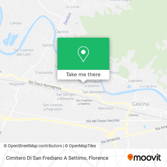 Cimitero Di San Frediano A Settimo map