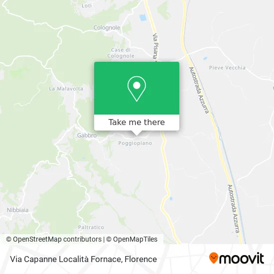 Via Capanne Località Fornace map