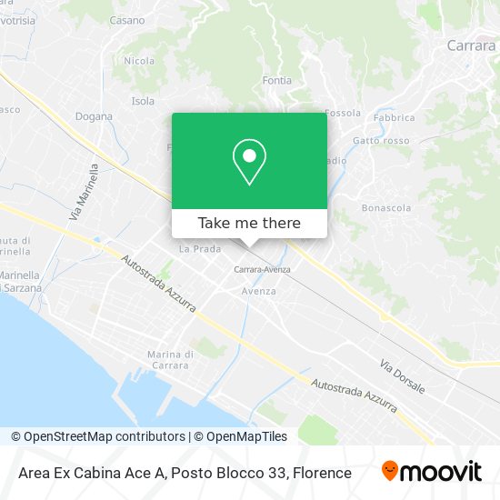 Area Ex Cabina Ace A, Posto Blocco 33 map