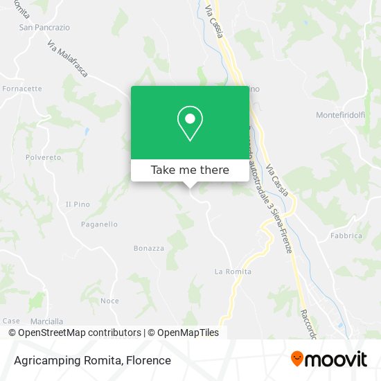 Agricamping Romita map