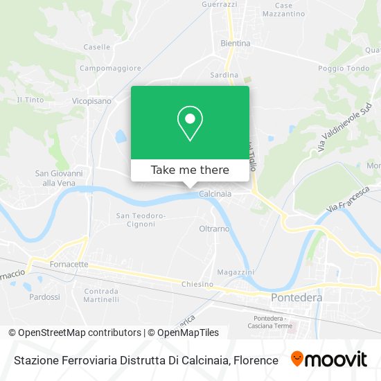 Stazione Ferroviaria Distrutta Di Calcinaia map