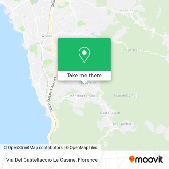 Via Del Castellaccio Le Casine map