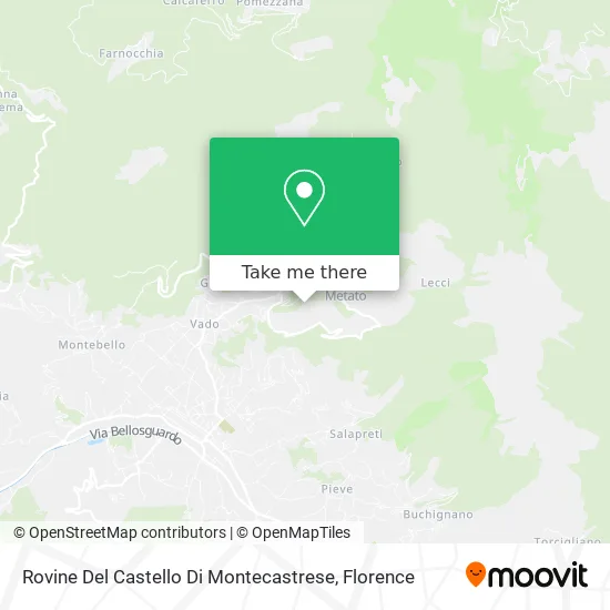 Ruins of Montecastrese Castle map