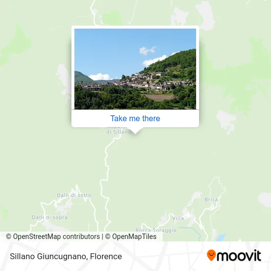 Sillano Giuncugnano map