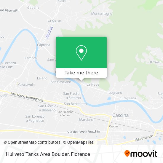 Huliveto Tanks Area Boulder map