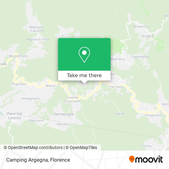 Camping Argegna map