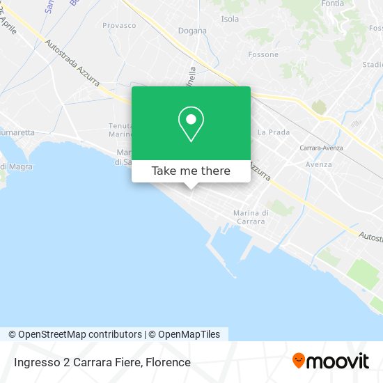 Ingresso 2 Carrara Fiere map