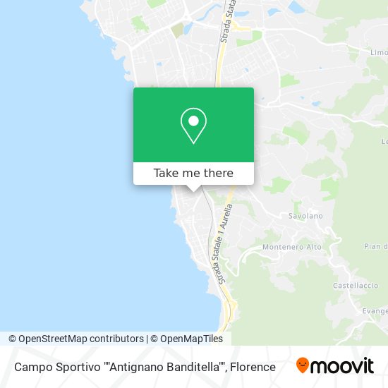 Campo Sportivo ""Antignano Banditella"" map