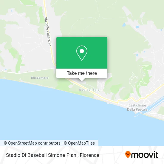 Stadio Di Baseball Simone Piani map
