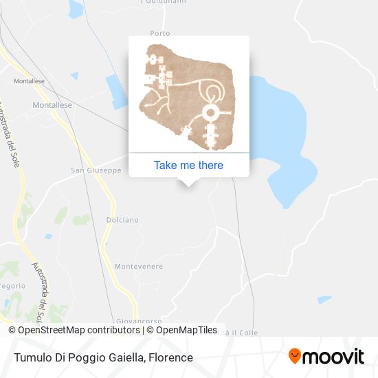 Tumulo Di Poggio Gaiella map