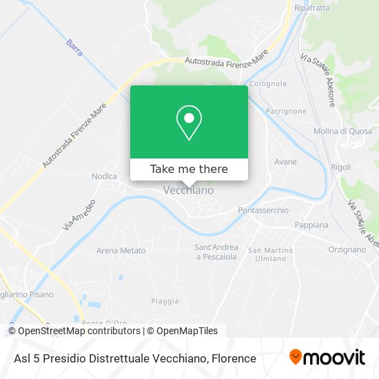 Asl 5 Presidio Distrettuale Vecchiano map