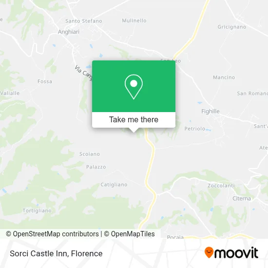 Sorci Castle Inn map