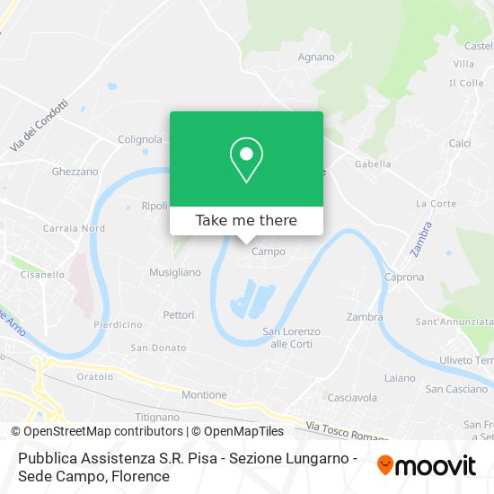 Pubblica Assistenza S.R. Pisa - Sezione Lungarno - Sede Campo map